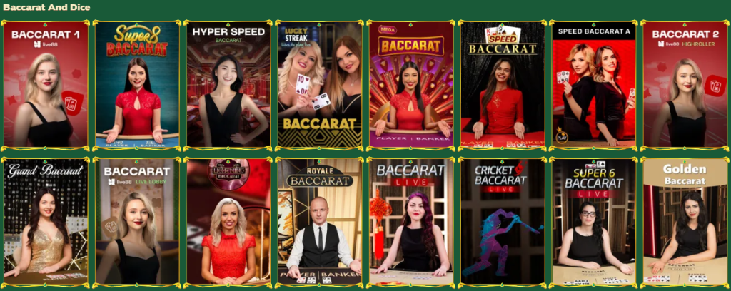 Live Baccarat at Greenluck Casino