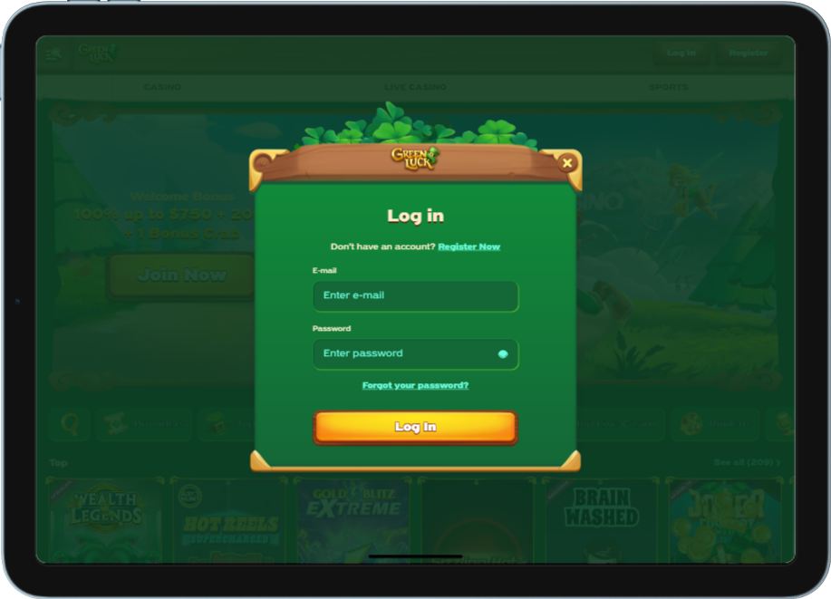GreenLuck App Login