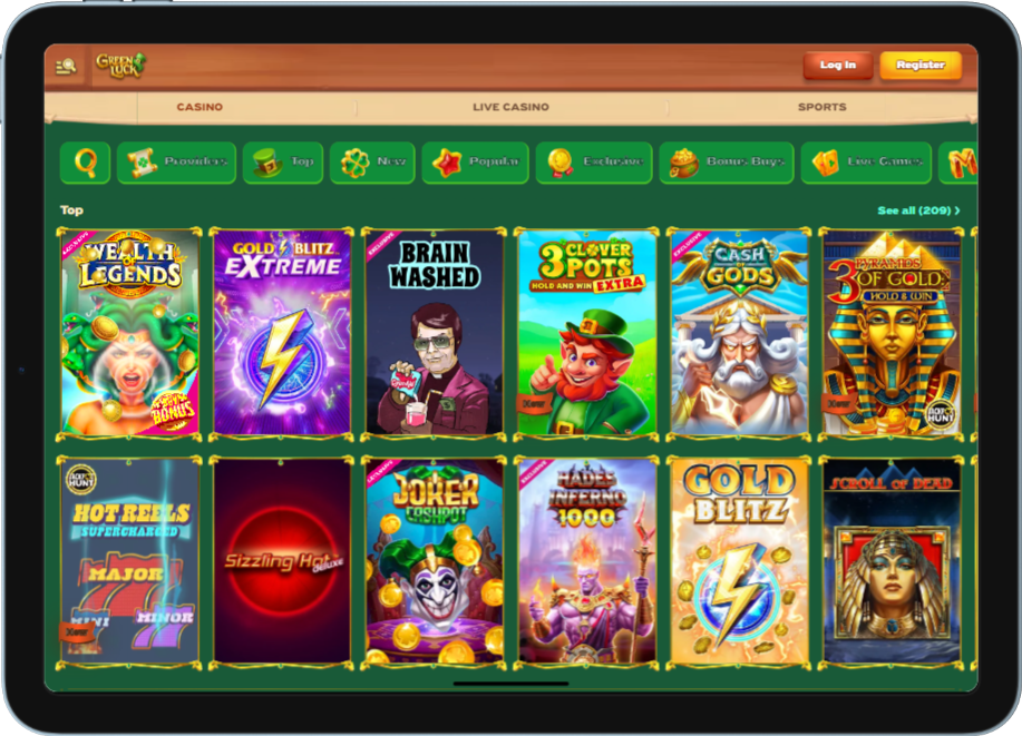 iPhone Games at Greenluck Casino